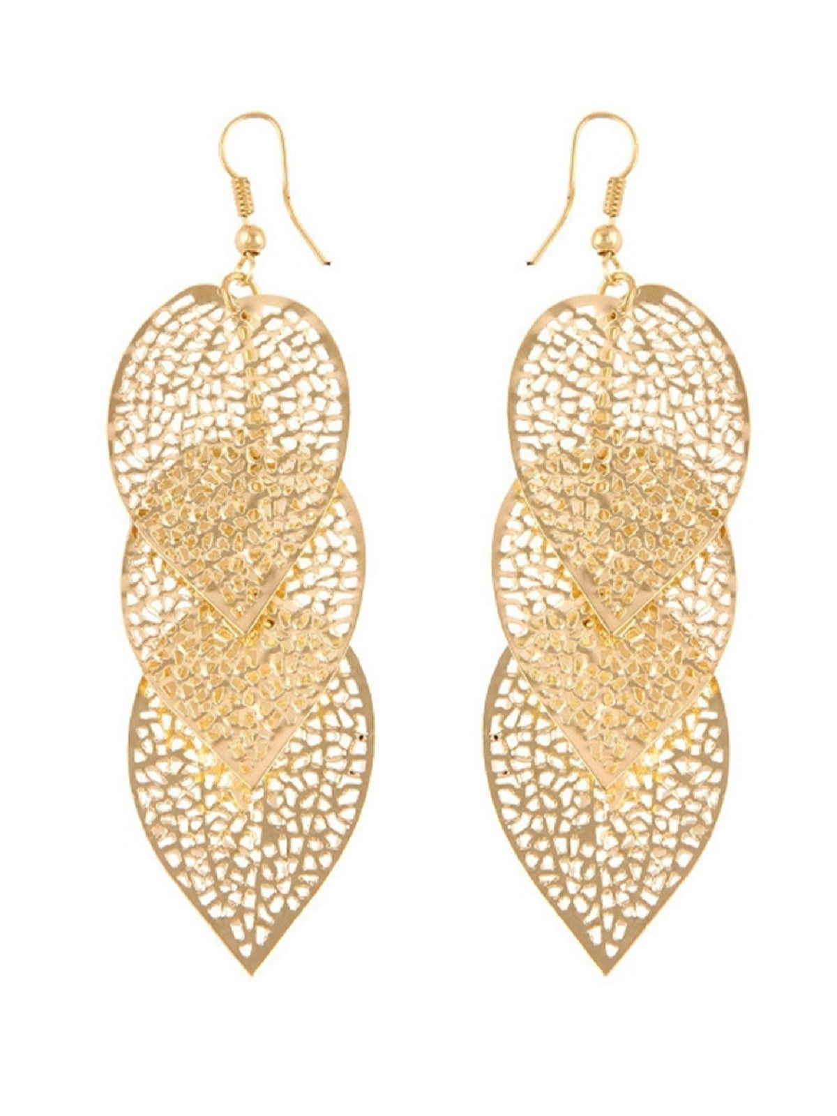 'Gemma' Leaf Shaped Drop Earrings