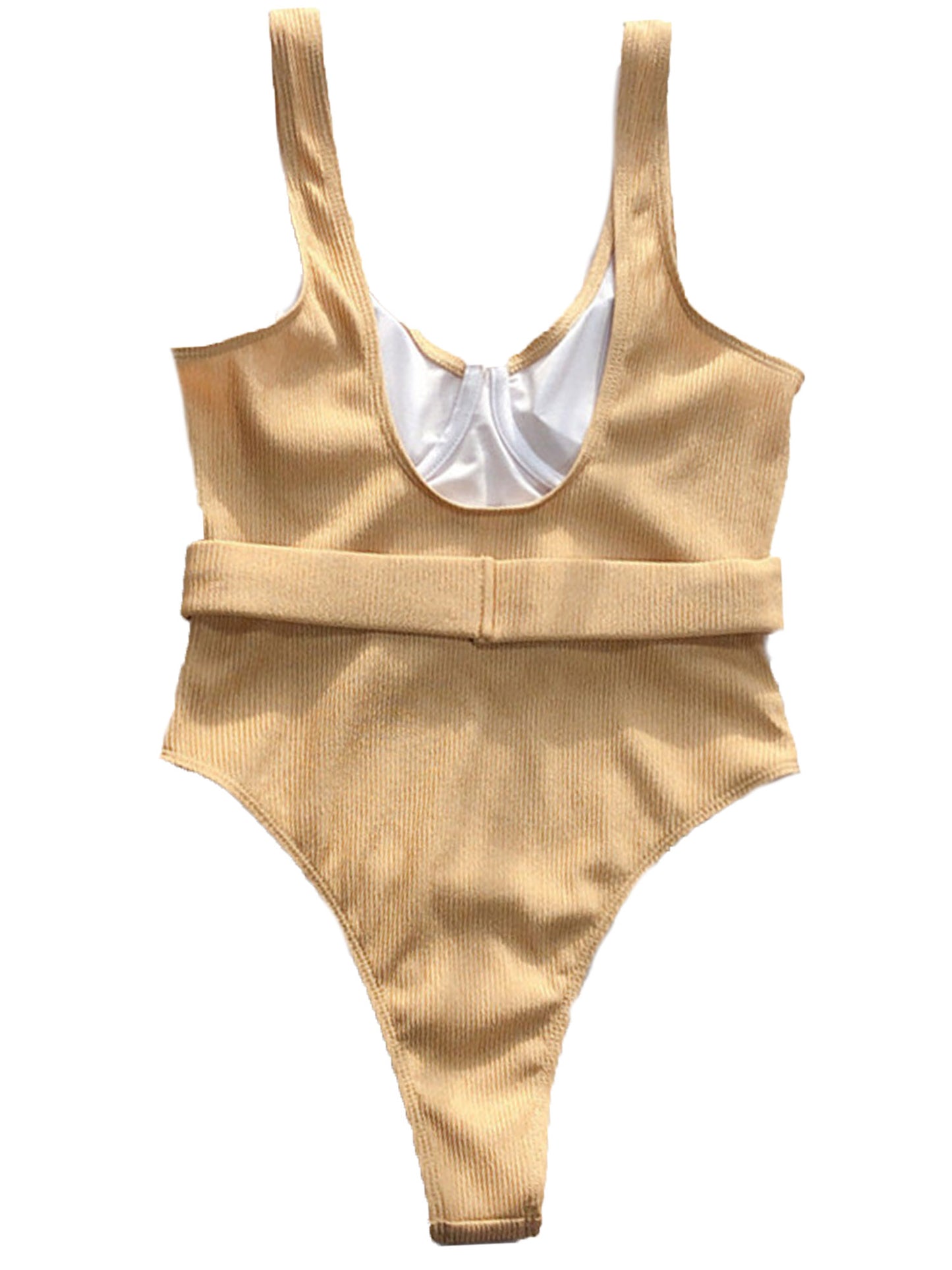 'Francesca' Belted Ribbed Swimsuit (2 Colors)