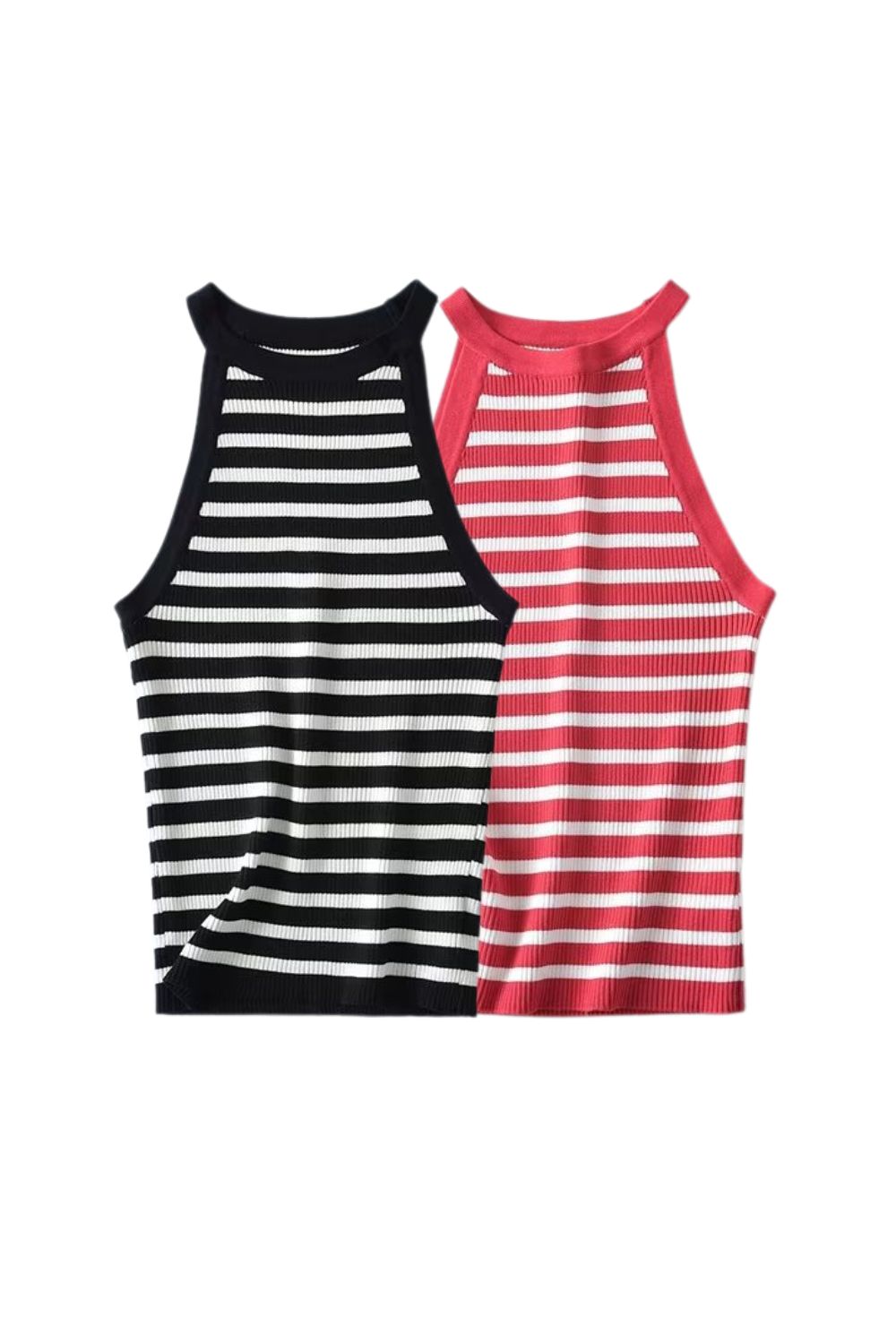 'Inga' Sleeveless Knit Halter Top