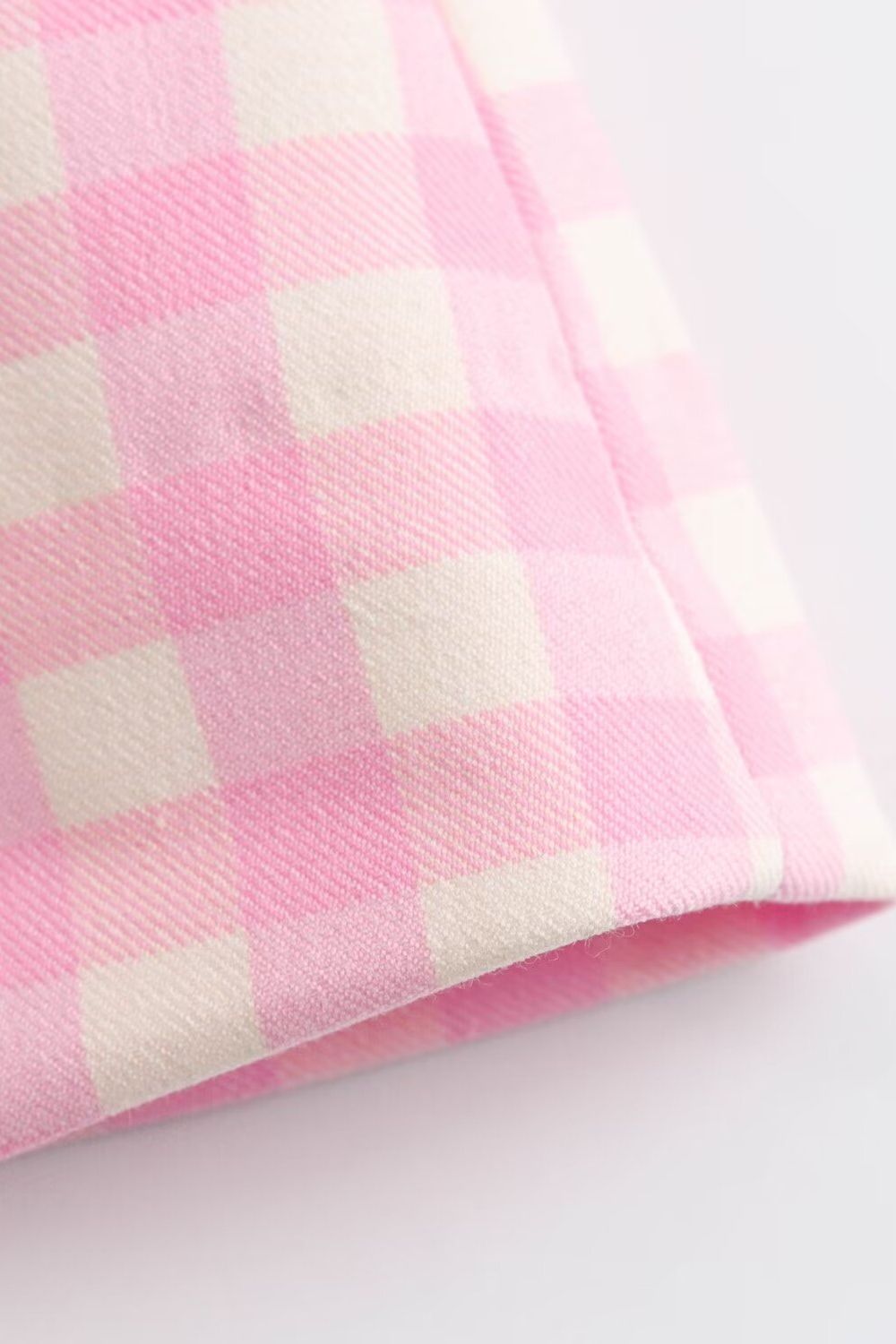 ‘Millie’ Pink Plaid Casual Asymmetric Skirt Pants