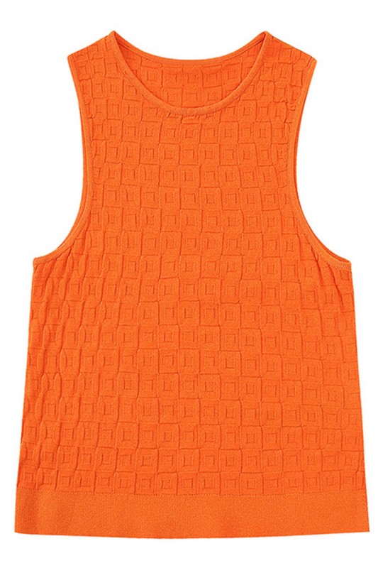 'Victoria' Sleeveless Round-Neck Knit Top