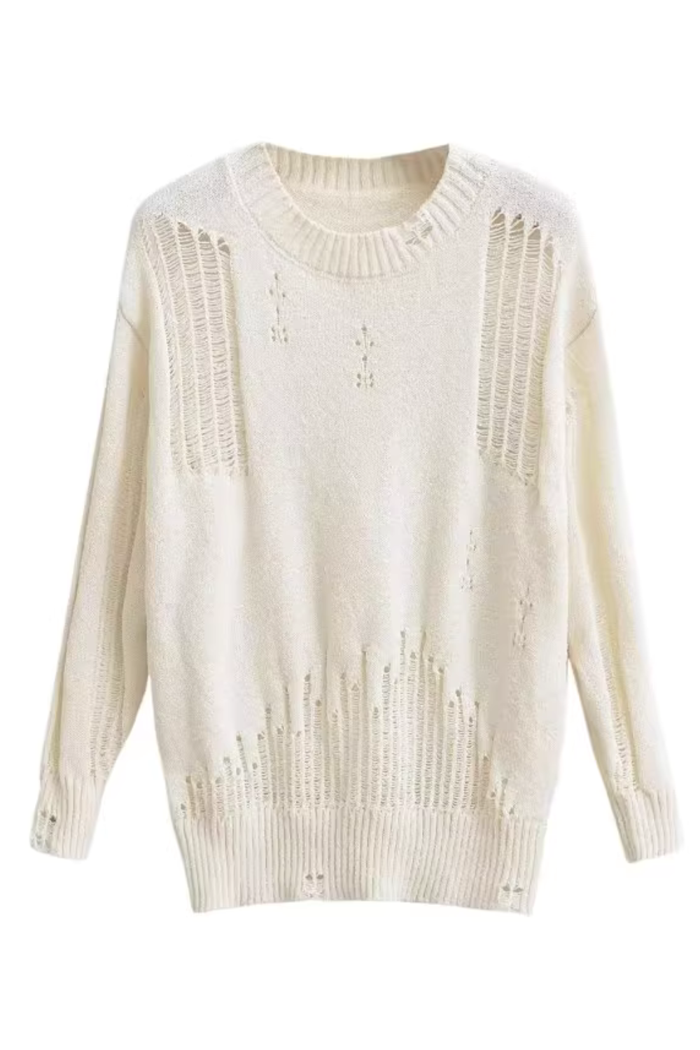 'Paige' Distressed Knitted Sweater