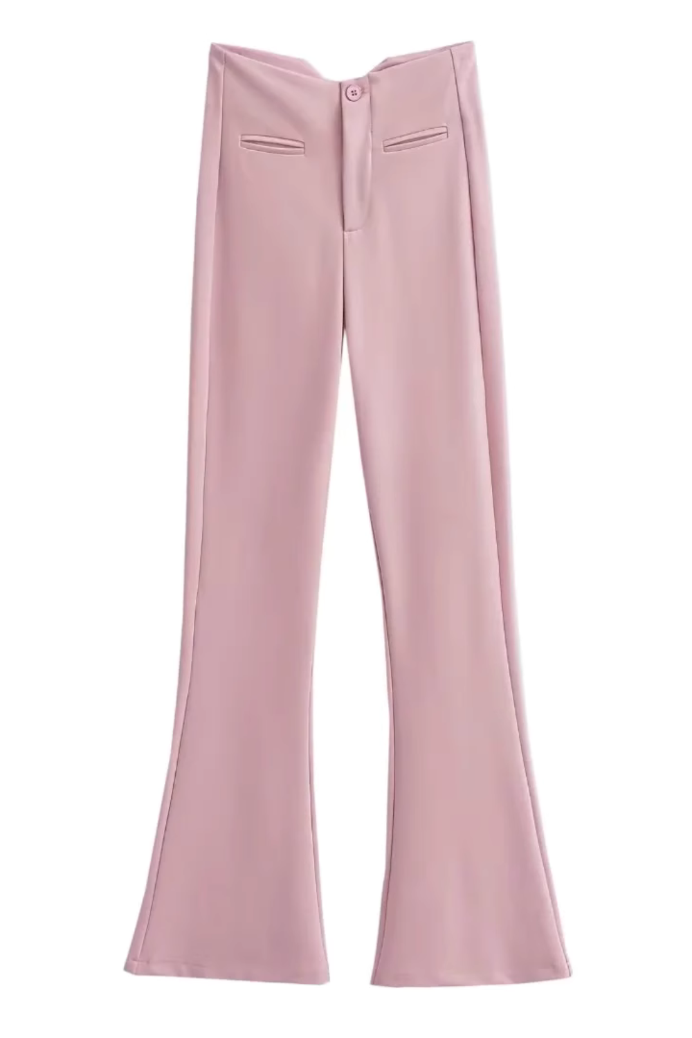 Baby pink 2025 flared trousers
