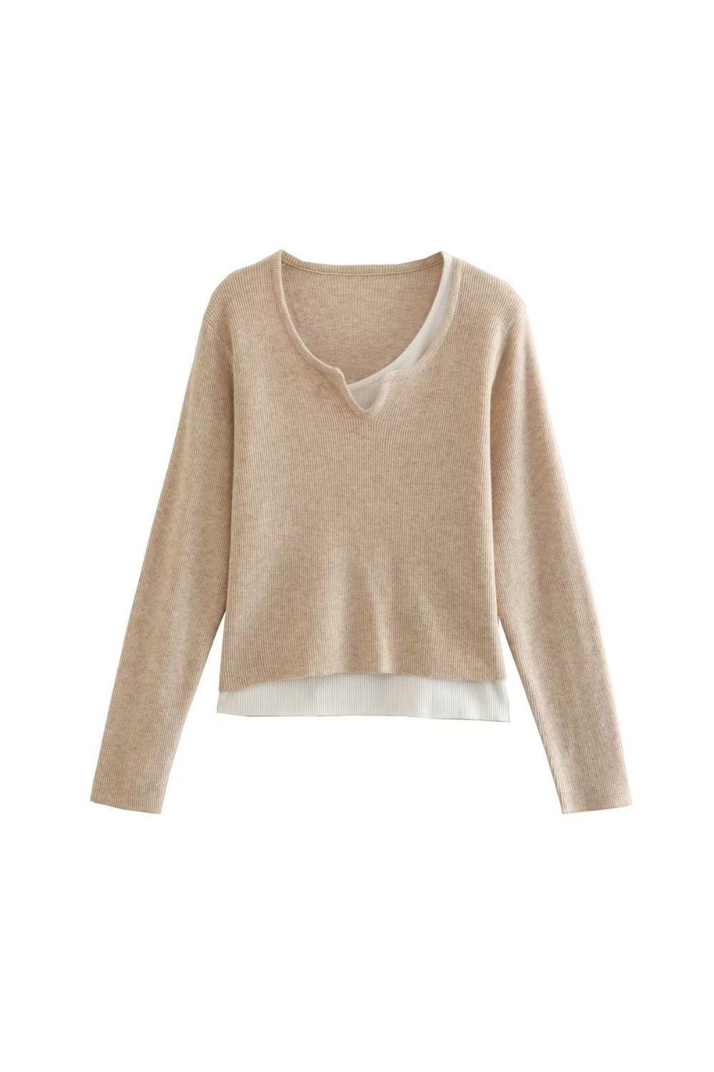 'Bella'Faux Two-Piece Knit Top