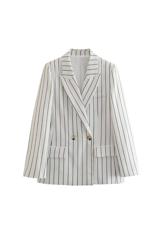 'Faith' Stripe Patterned Suit Jacket