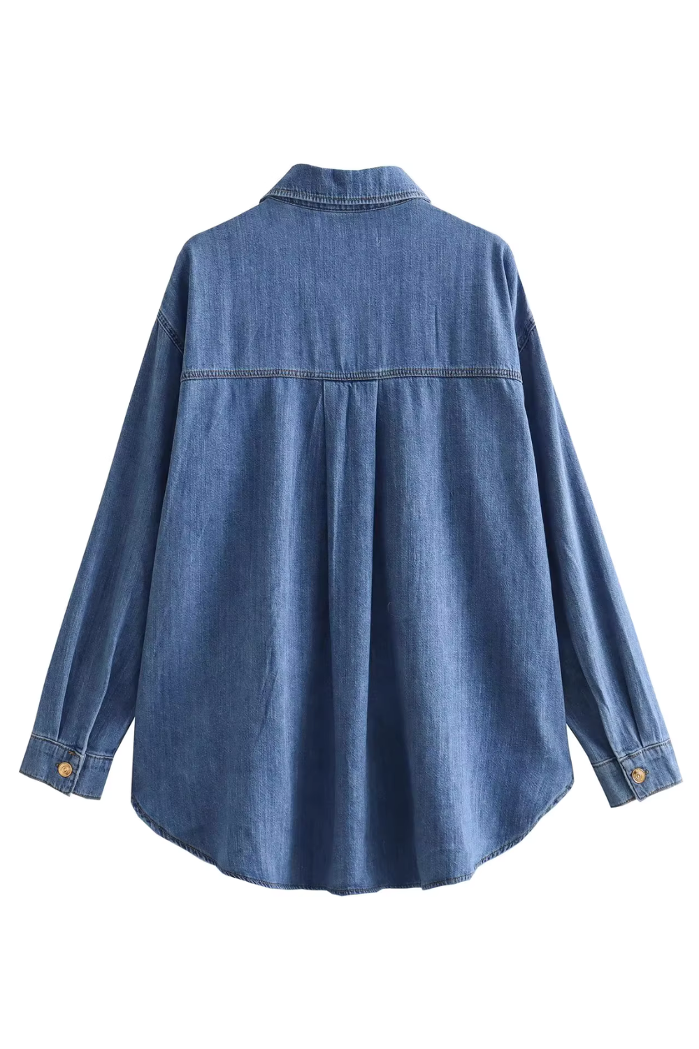 'Elena' Patch Pocket Denim Shirt