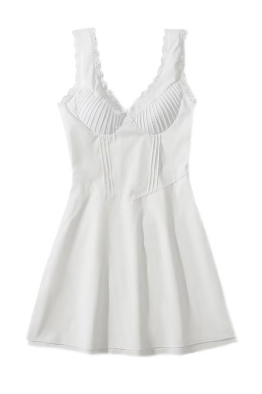 'Bianca' Sleeveless V-Neck Short Dress