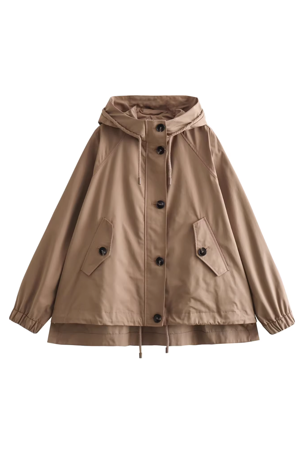'Jackie' Hooded Button-Up Parka Jacket