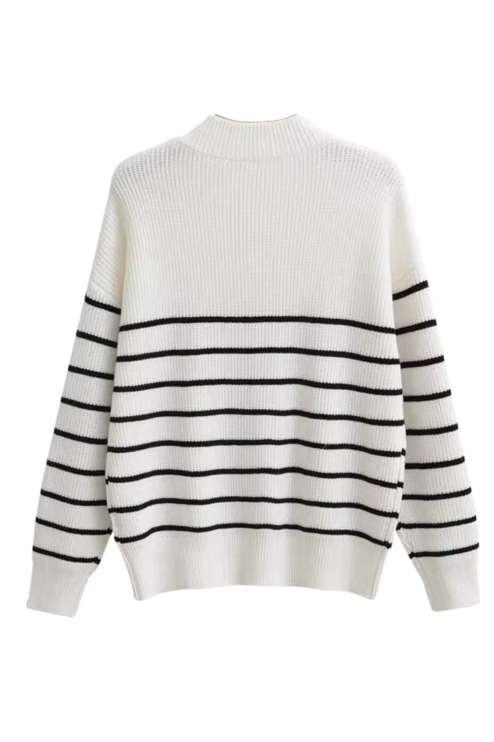 'Vicky' Half-Zip Stripe Sweater