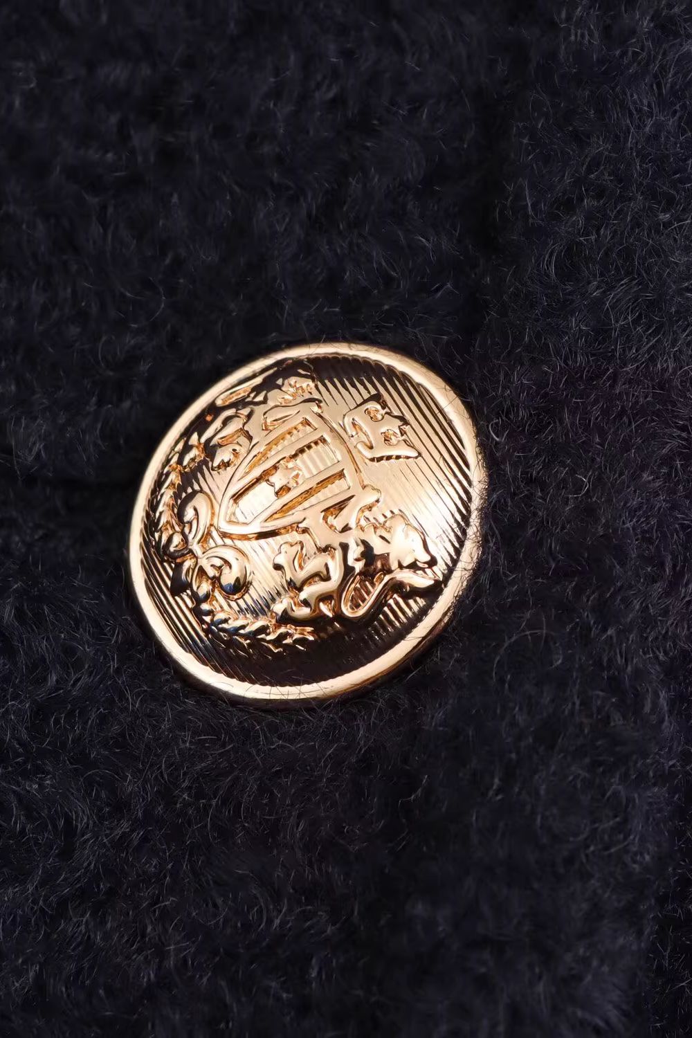 'Dawn' Simplified Beaded Double-Breasted Overcoat