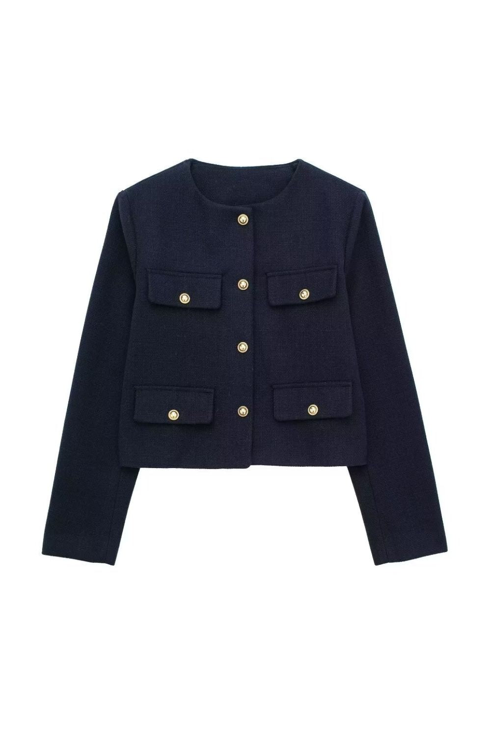 'Lily'Flap-Decorated Pocket Coat