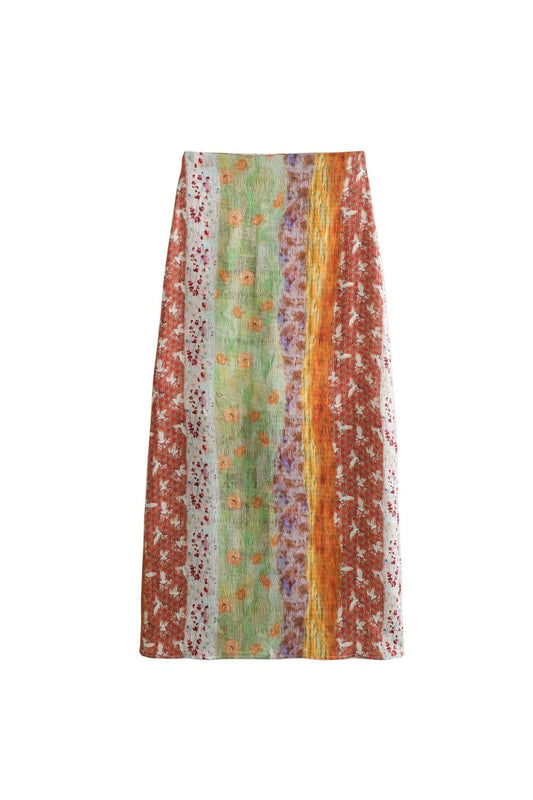 'Lucy' Ink Painting Maxi Skirt