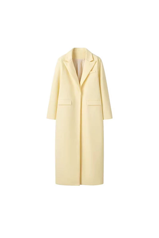 'Kennedy' Long-Sleeve Wool Trench Coat