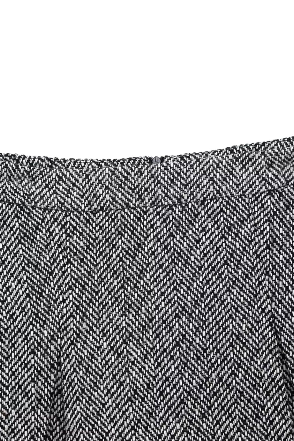 'Charlotte' Herringbone Mini Blazer & Skirt Set (Sold Separately)
