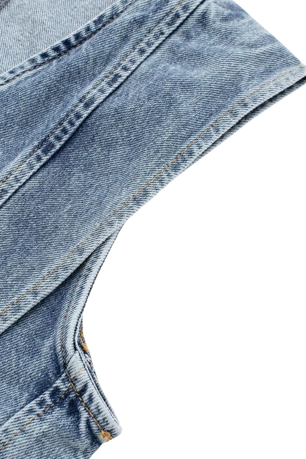 ' Daniel ' Denim Vest & High-Waist Shorts Combo (Sold Separately)