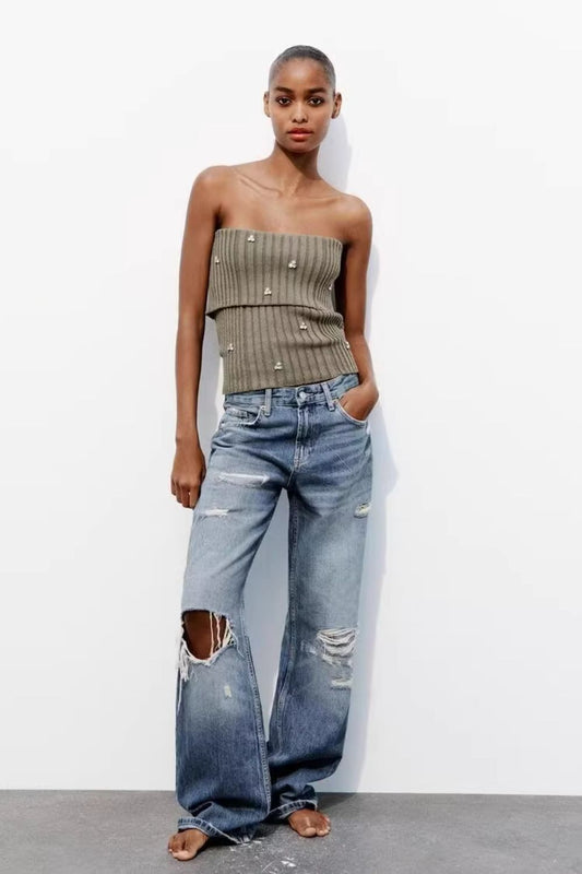 'Toni 'Ripped High-Waist Jeans