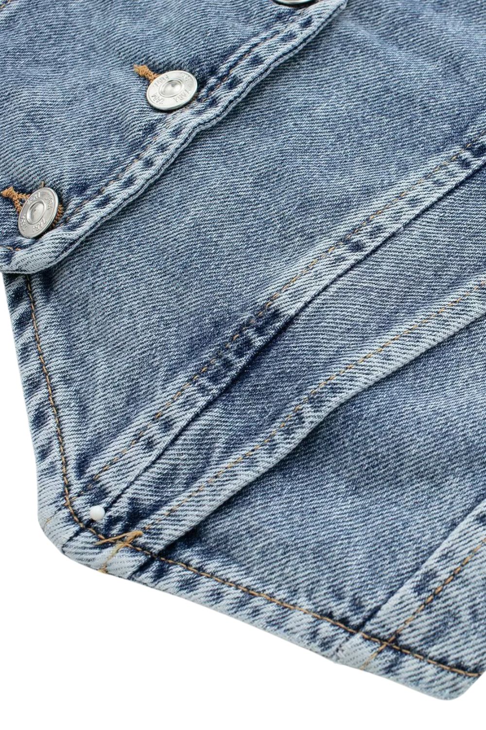 ' Daniel ' Denim Vest & High-Waist Shorts Combo (Sold Separately)