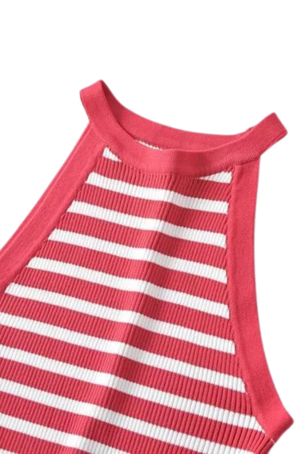 'Inga' Sleeveless Knit Halter Top