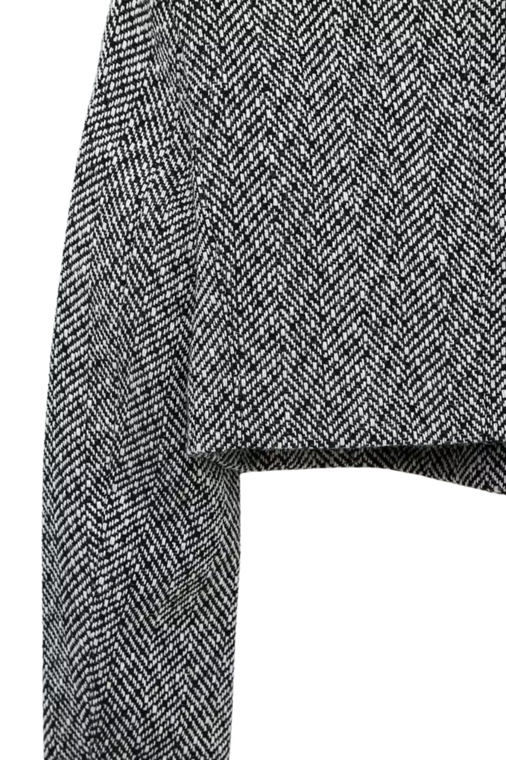 'Charlotte' Herringbone Mini Blazer & Skirt Set (Sold Separately)