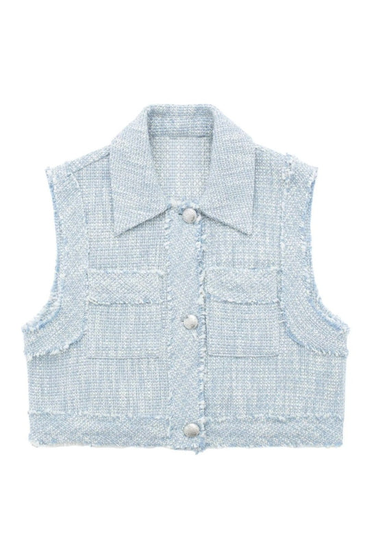 'Isabelle' Rough short textured vest