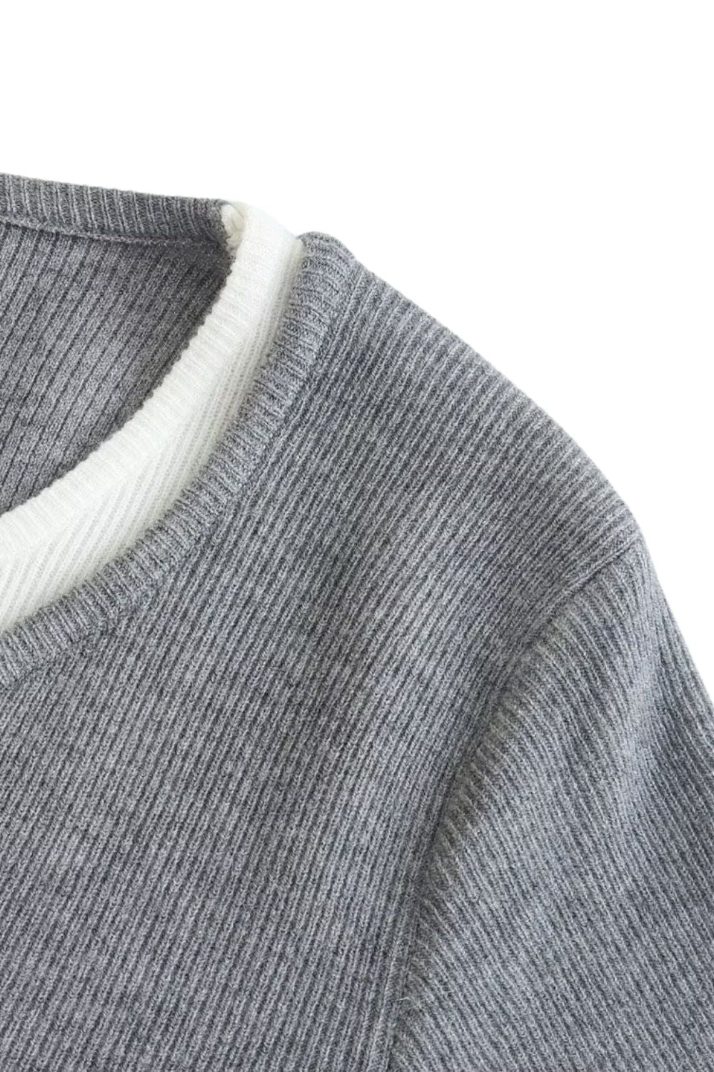 'Bella'Faux Two-Piece Knit Top