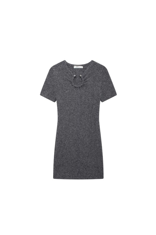 'Josephine 'Metallic Embellished Knitted Dress