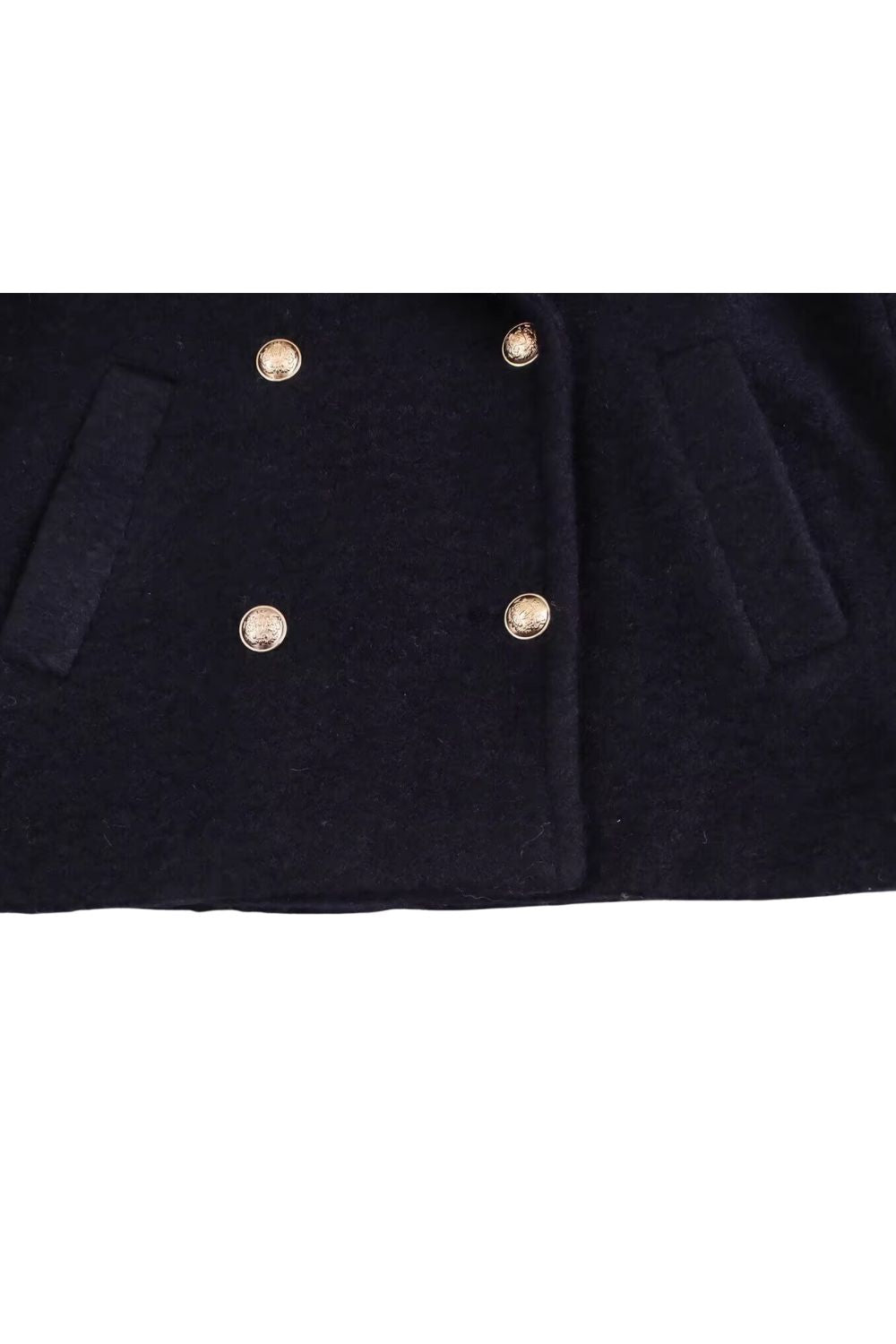 'Dawn' Simplified Beaded Double-Breasted Overcoat