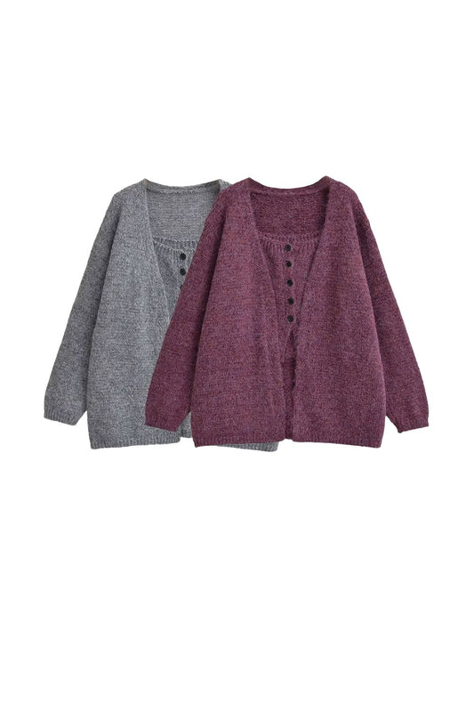 'Daniela' Two-Piece Cardigan and Tank Set (2 color)