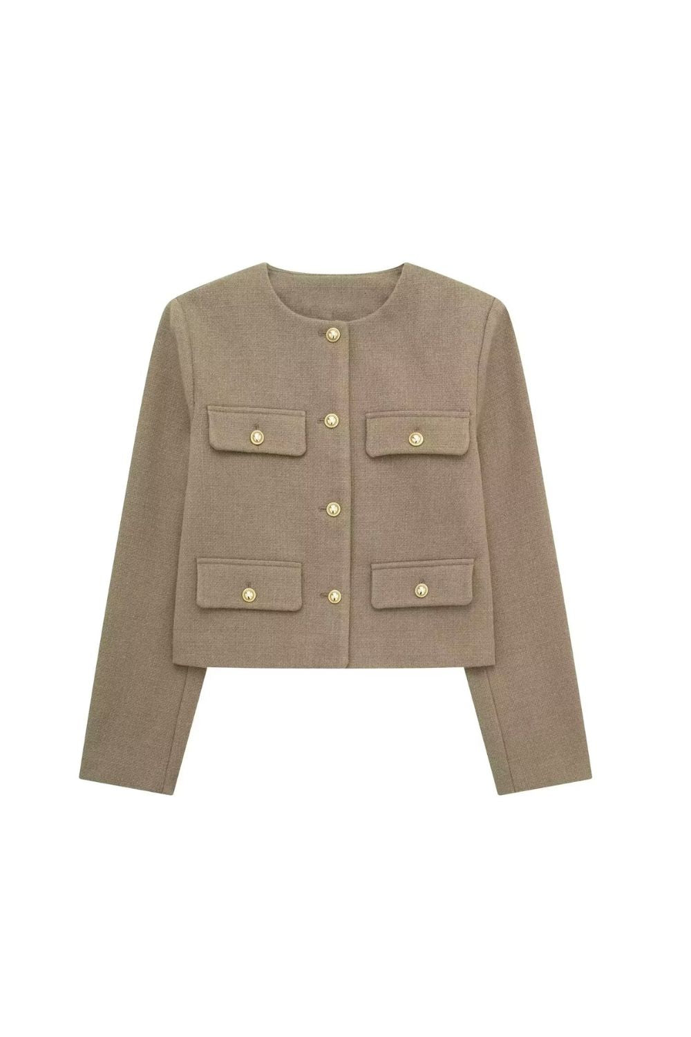 'Lily'Flap-Decorated Pocket Coat