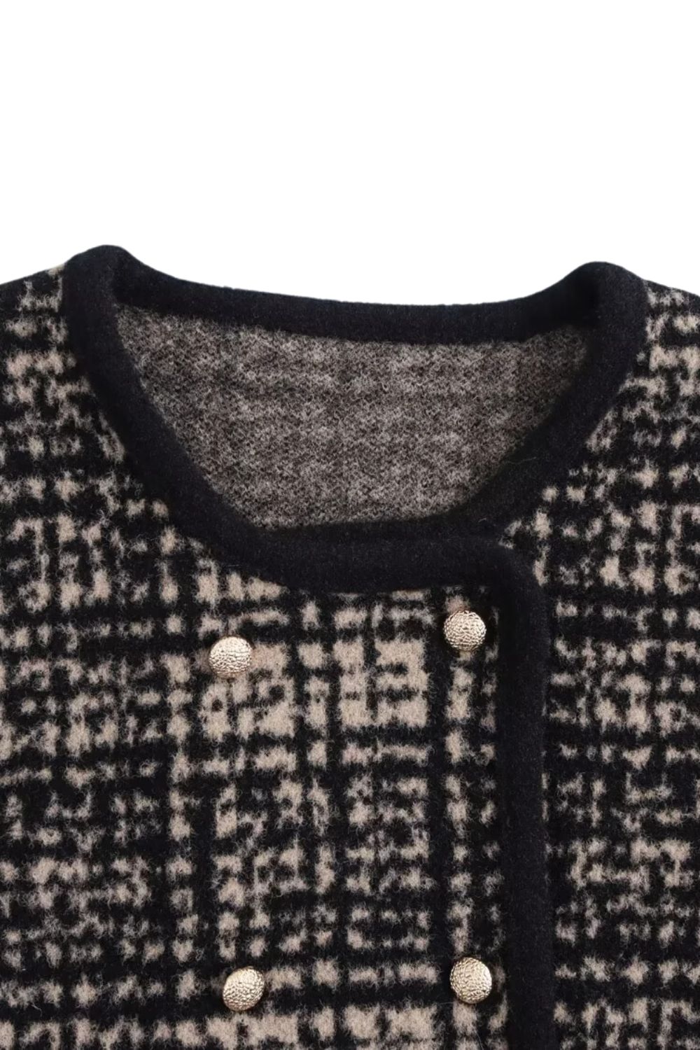 ‘Georgina’ Vibrant Jacquard Knit Sweater Coat