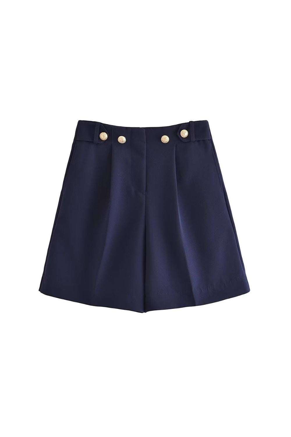 ‘Layla’ Gold-Buttoned Blazer & High-Waist Shorts (Sold Separately)