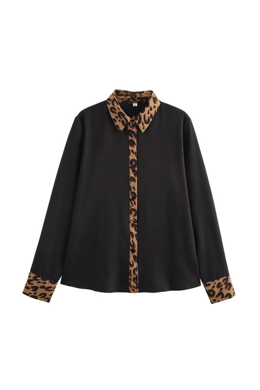 'Charlotte' Retro Style Color-Block Long Sleeve Shirt