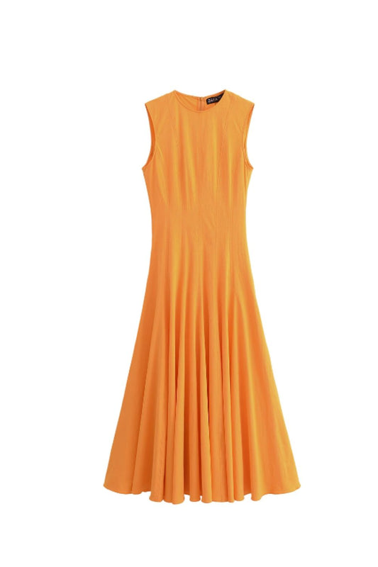 'Hazel' Minimalist A-Line Midi Dress