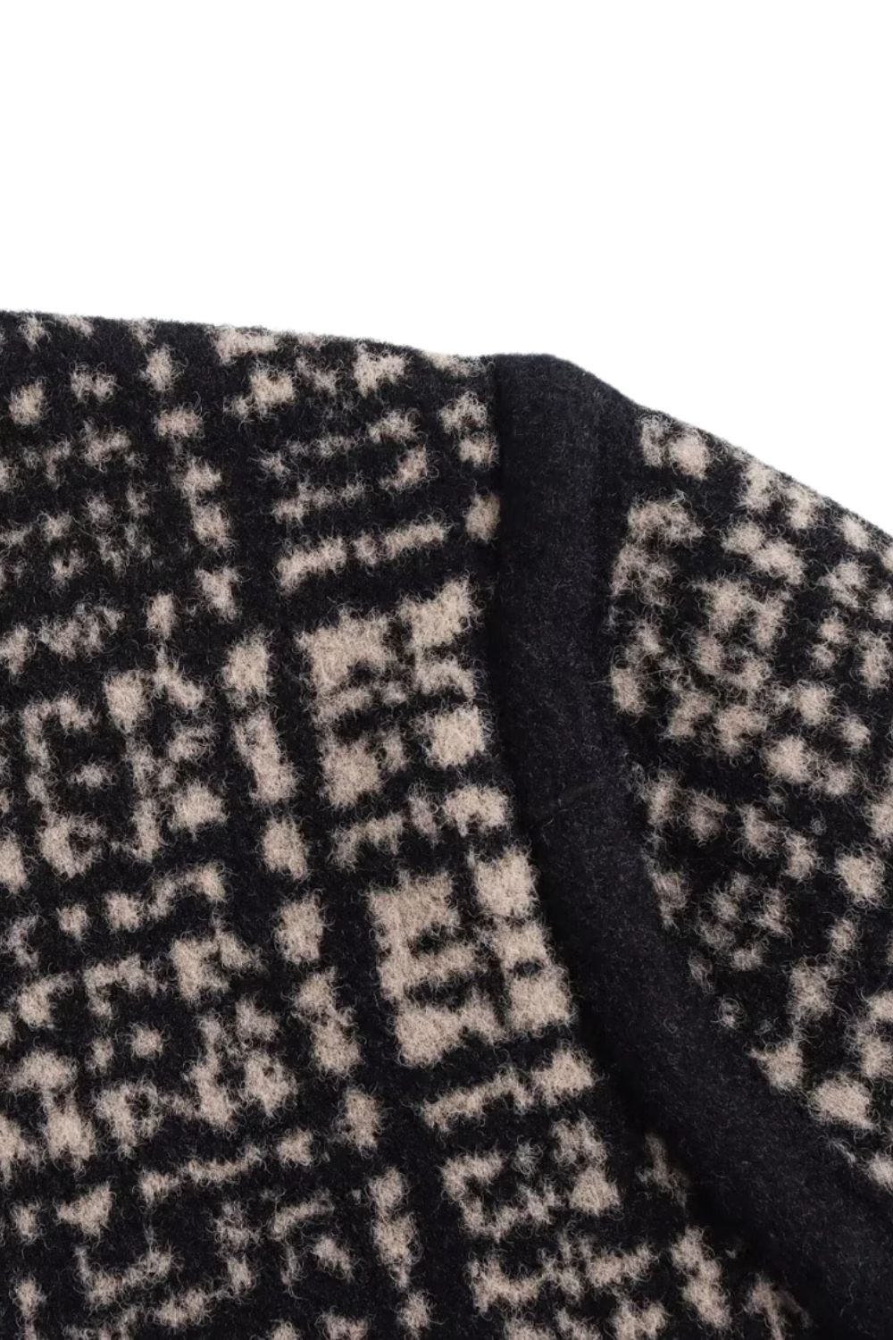 ‘Georgina’ Vibrant Jacquard Knit Sweater Coat