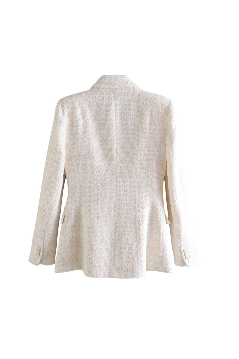 'Stella' Textured Double-Breasted Suit Jacket