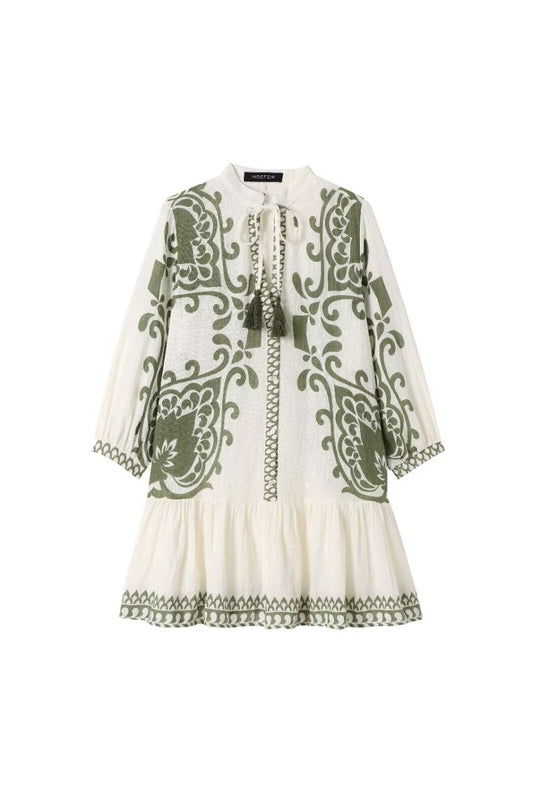 'Adeline' Printed Vacation-Style Mini Dress