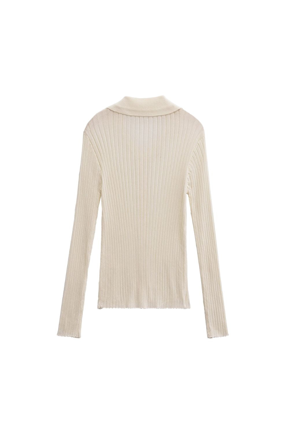 'Scarlett' Ribbed Collar Long Sleeve Knit Cardigan