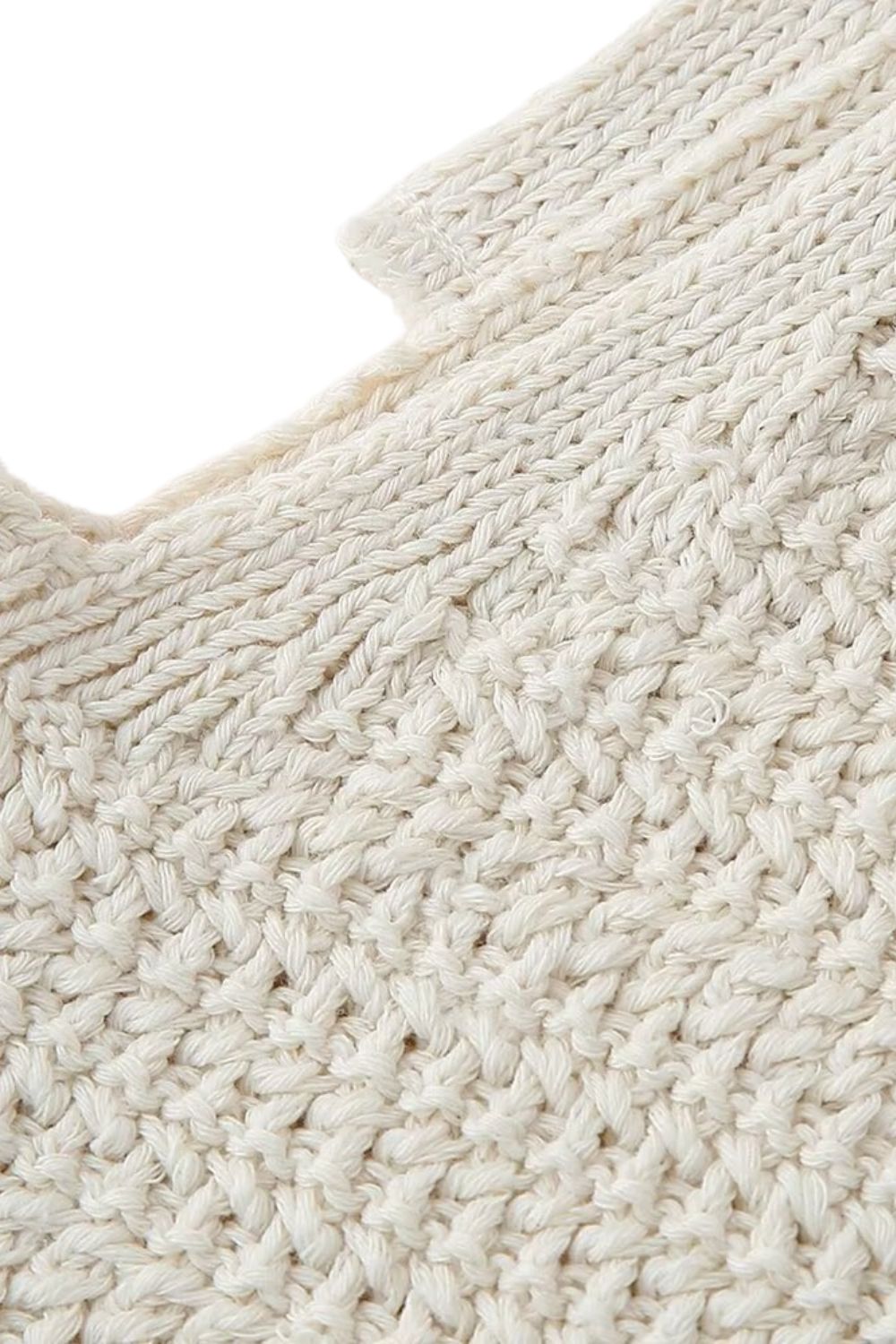 'Martha' Minimalist Tied-Knit Top