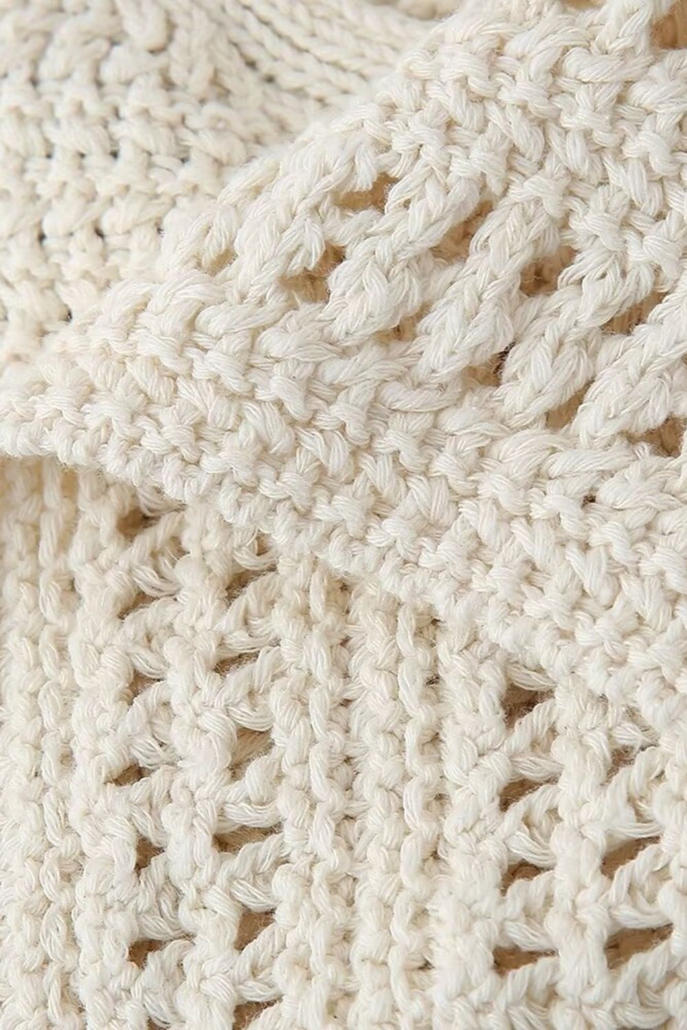 'Martha' Minimalist Tied-Knit Top