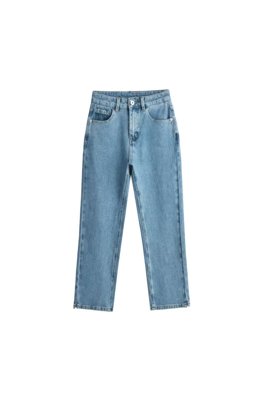 'Kimberly' Casual Straight-Leg Denim Pants