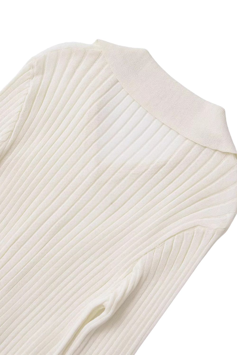 'Scarlett' Ribbed Collar Long Sleeve Knit Cardigan