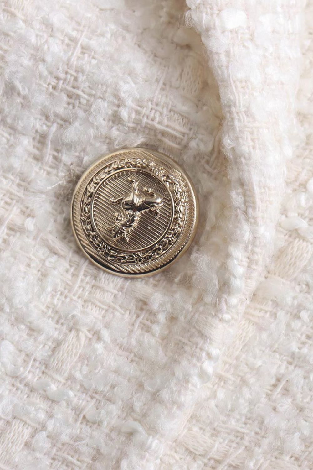 'Stella' Textured Double-Breasted Suit Jacket