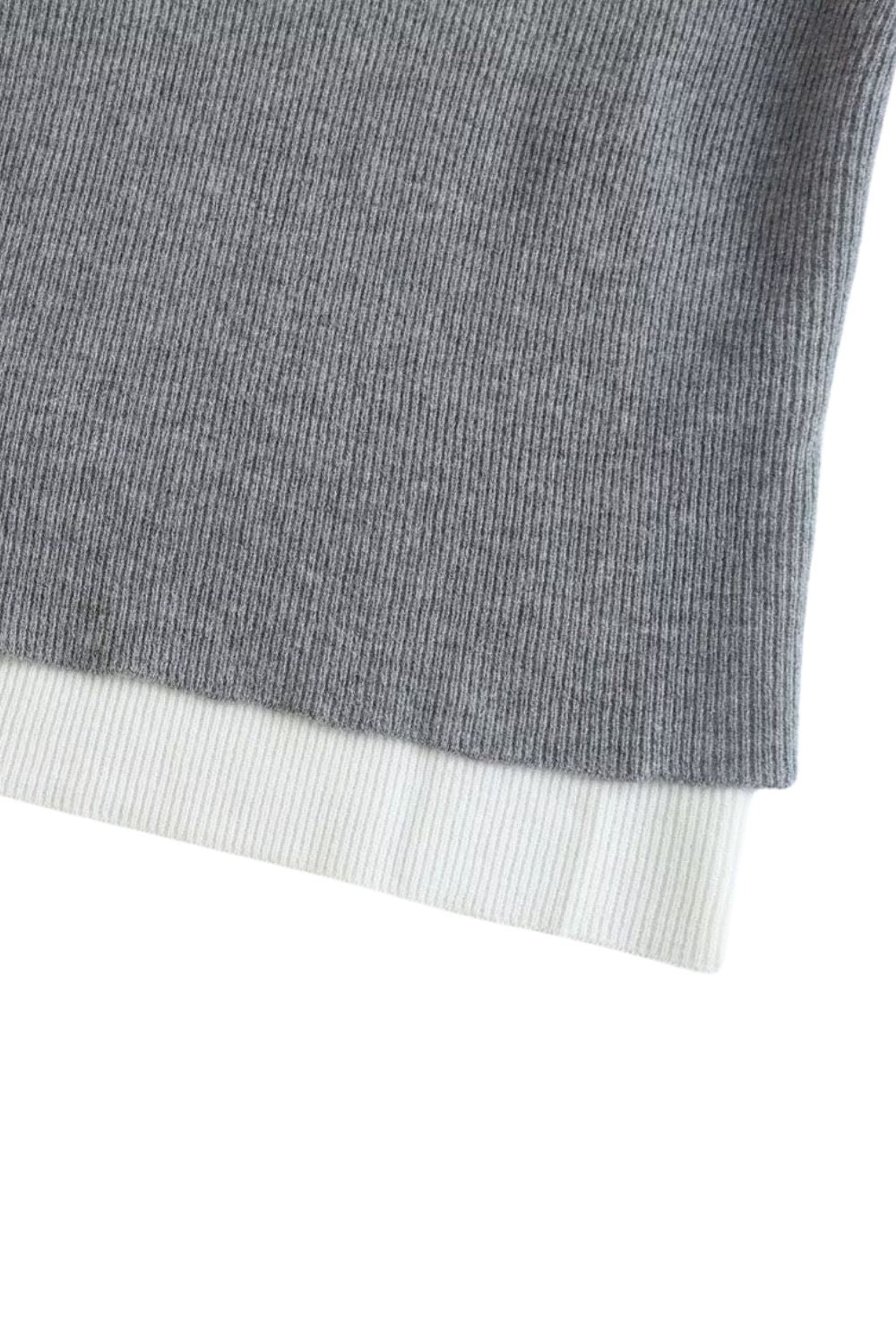 'Bella'Faux Two-Piece Knit Top