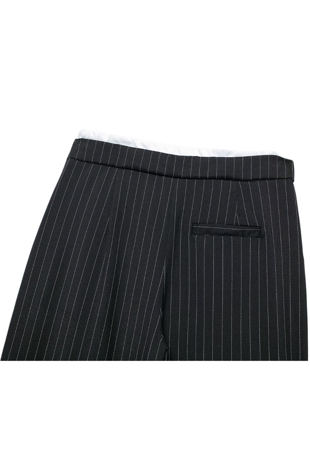 'Emily' Paneled Design Straight-Leg Pants