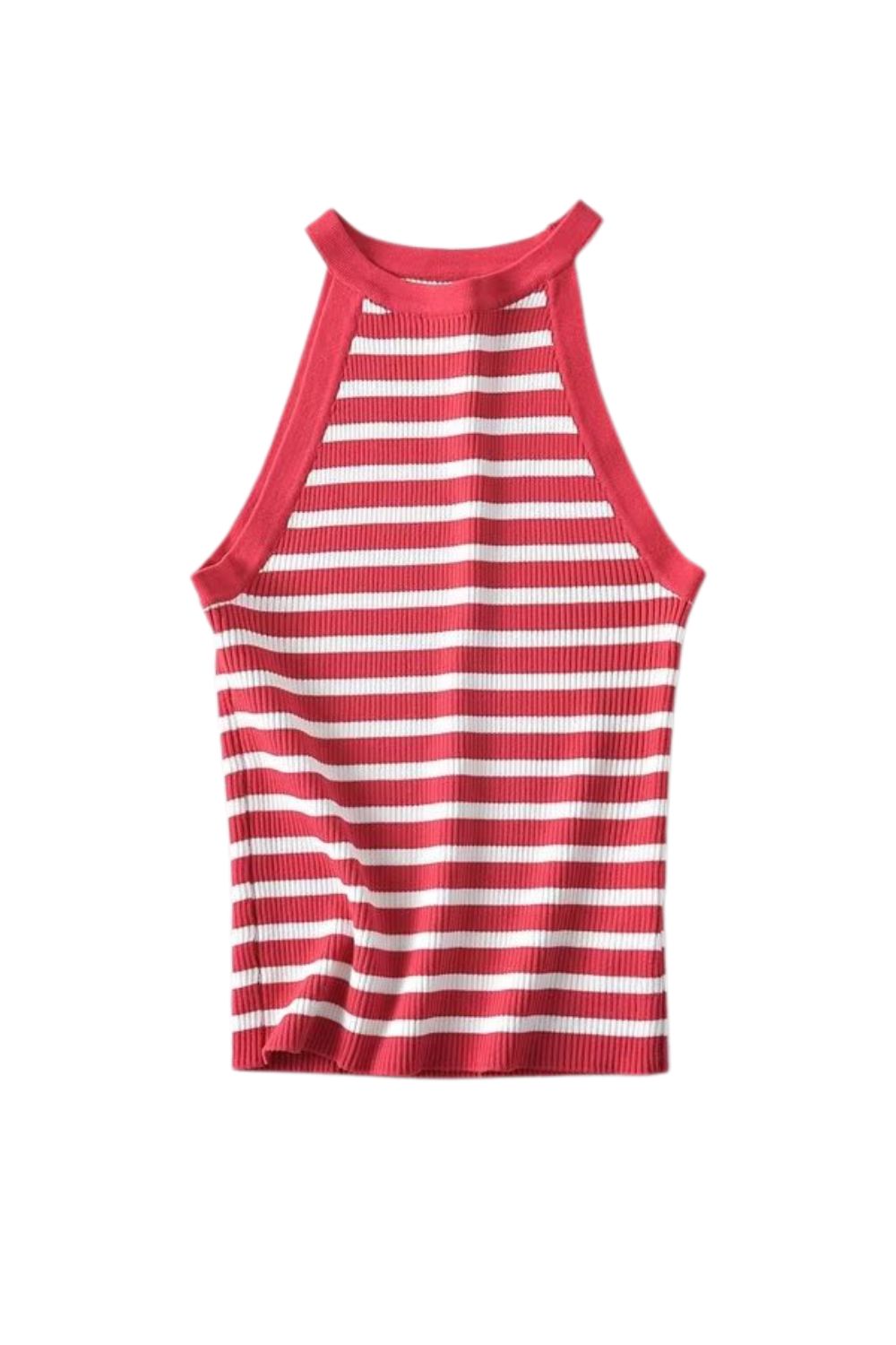 'Inga' Sleeveless Knit Halter Top