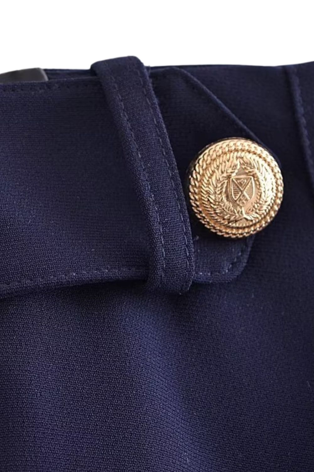 ‘Layla’ Gold-Buttoned Blazer & High-Waist Shorts (Sold Separately)