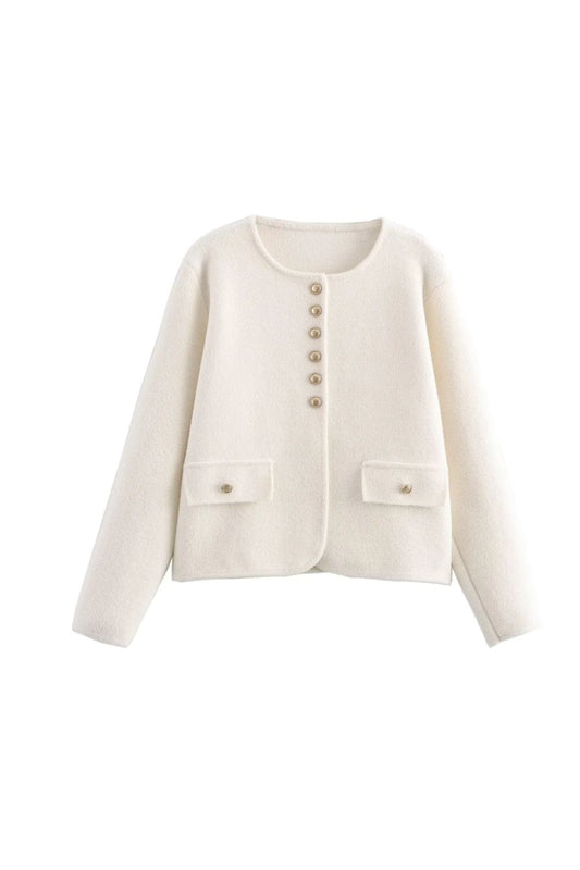 ‘ Amber’ Elegant Multi-Button Knitted Sweater