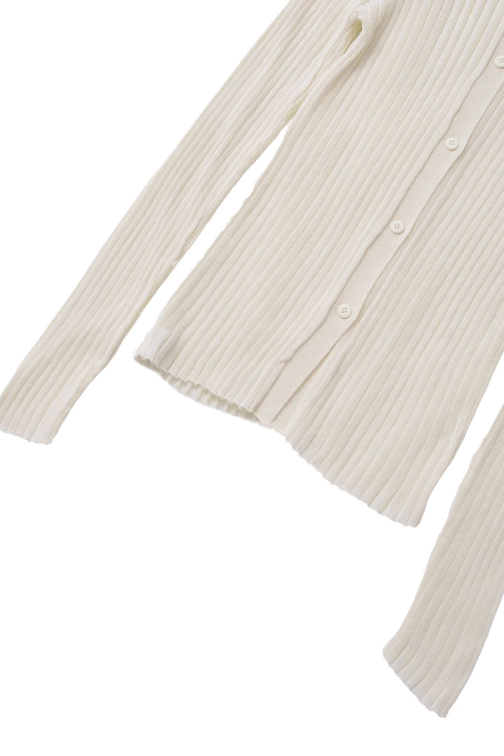 'Scarlett' Ribbed Collar Long Sleeve Knit Cardigan