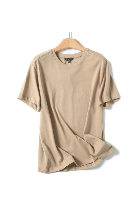 'Ruby' Solid Color Short Sleeve T-Shirt Top