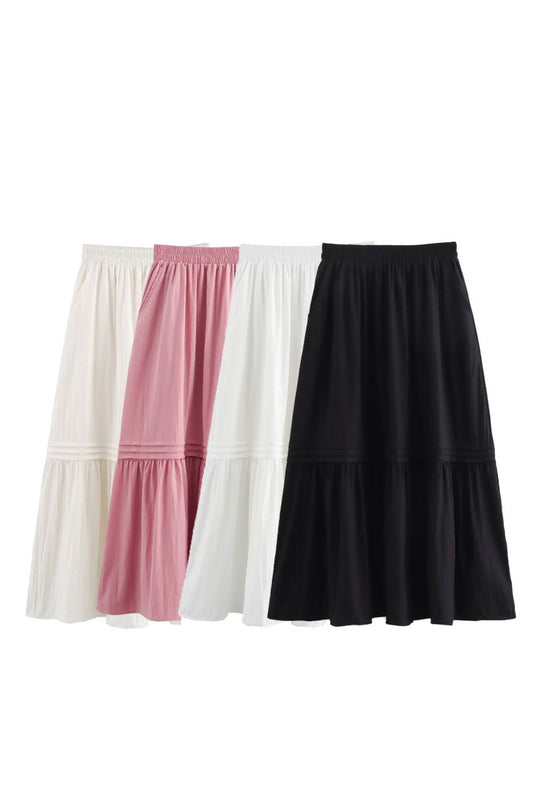 ‘Lucy’ Summer Loose Fit Midi Skirt